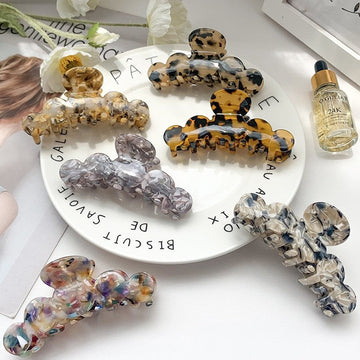 Colorful Marbled Hair Claw Clip