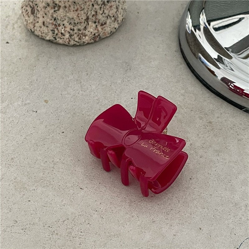 Solid Bow Shaped Hair Claw Clip