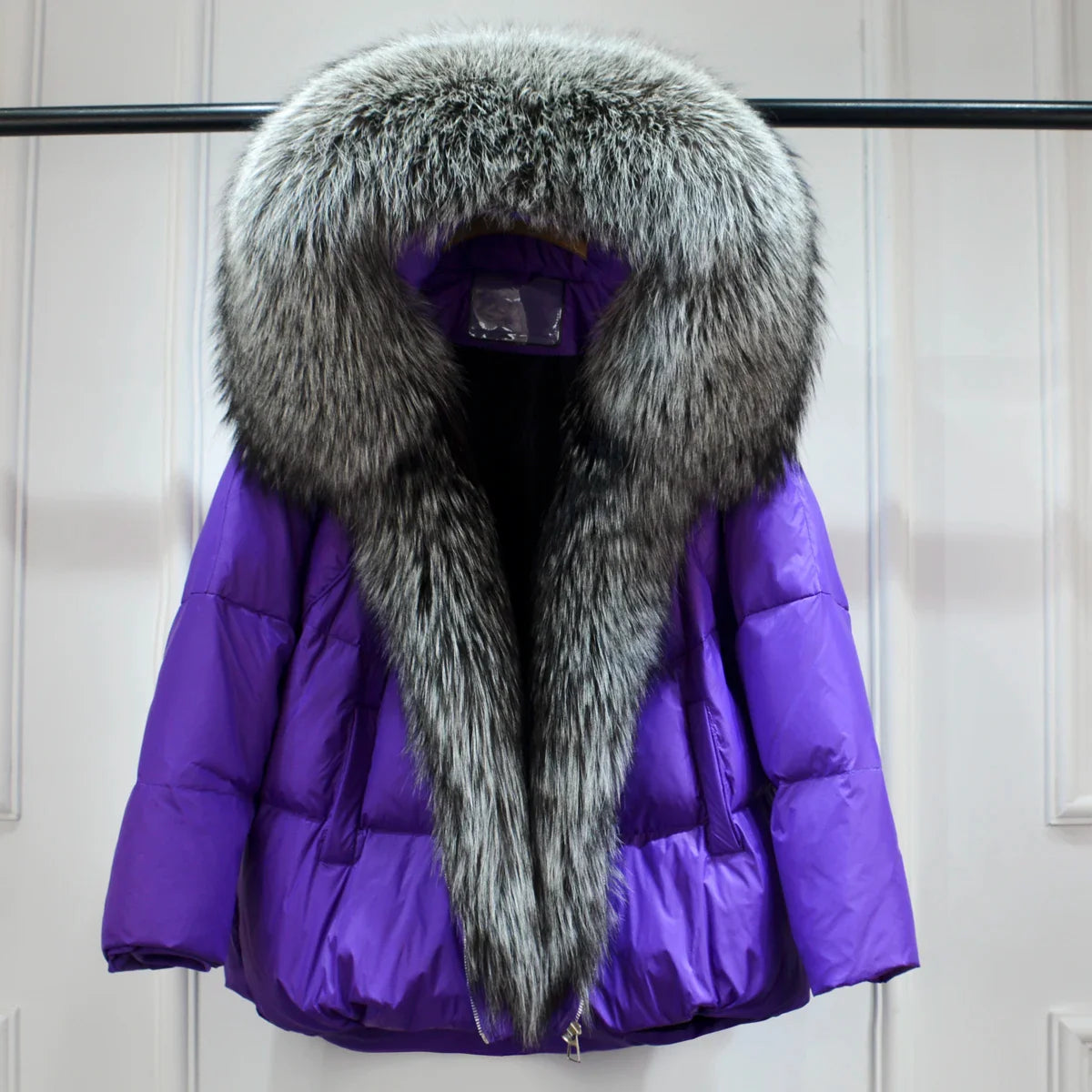 Winter Women Faux Fur Collar Thick Warm Women Hoodies Coat