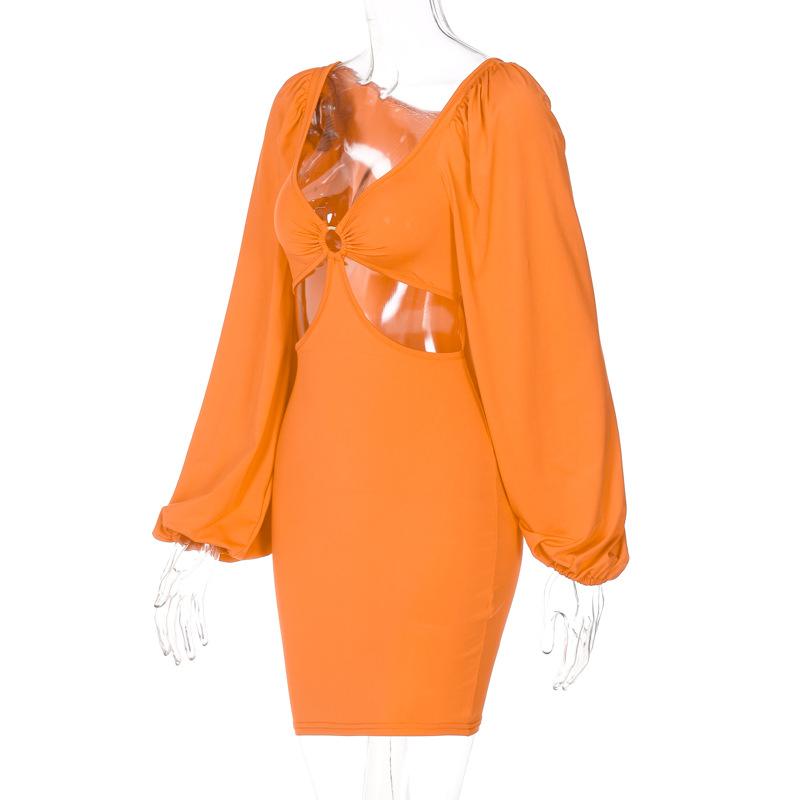 Sexy Lantern Sleeves Summer Short Dresses-Dresses-Free Shipping at meselling99