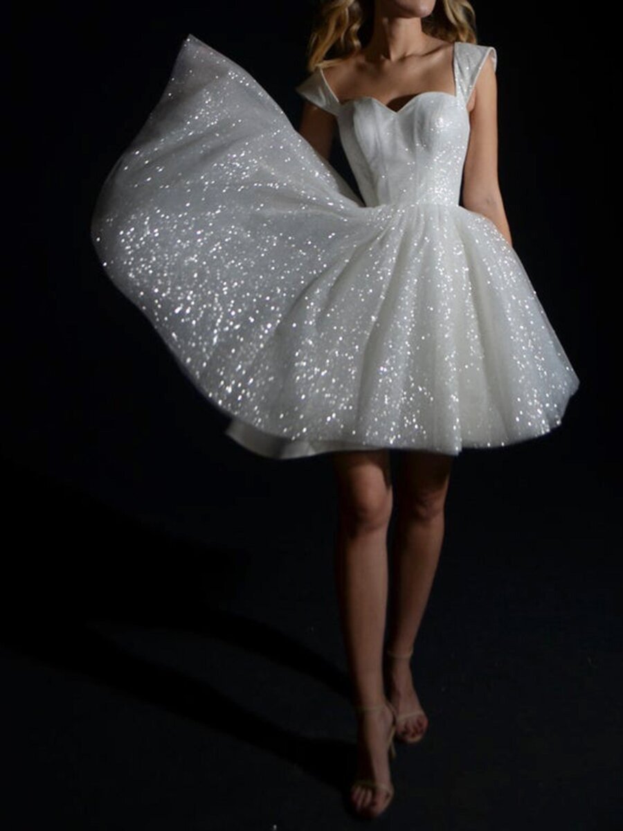 Short Sequin Spaghetti Strap Party Dress