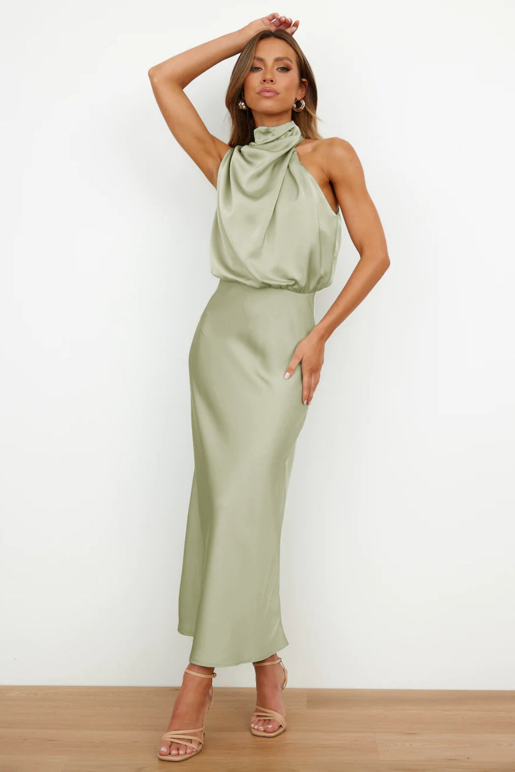 Fashion Stain Sleeveless Evening Dresses