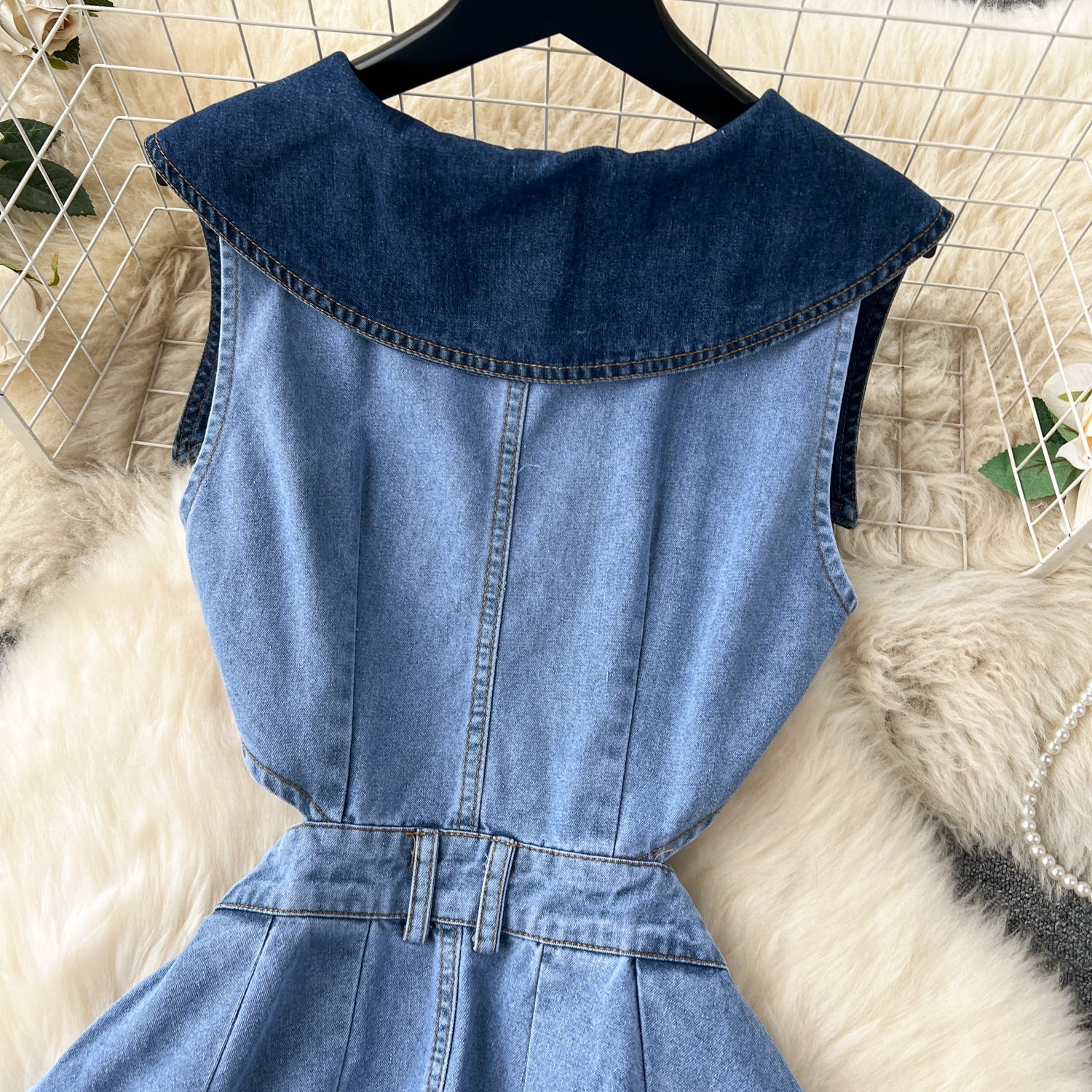 Women's Stylish Cowl Neck Sleeveless Dress