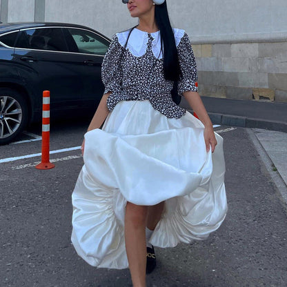 Women's High Waist Balloon Skirt