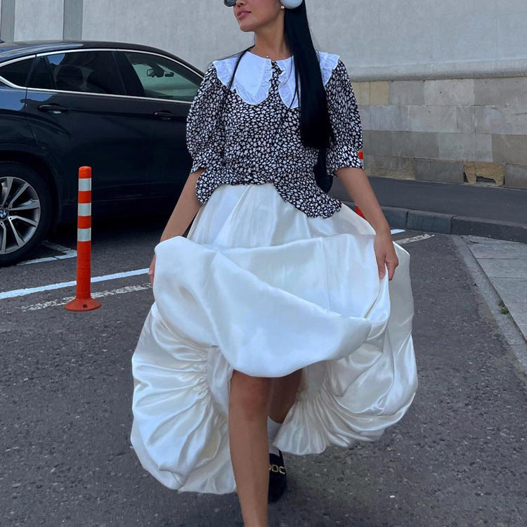Women's High Waist Balloon Skirt