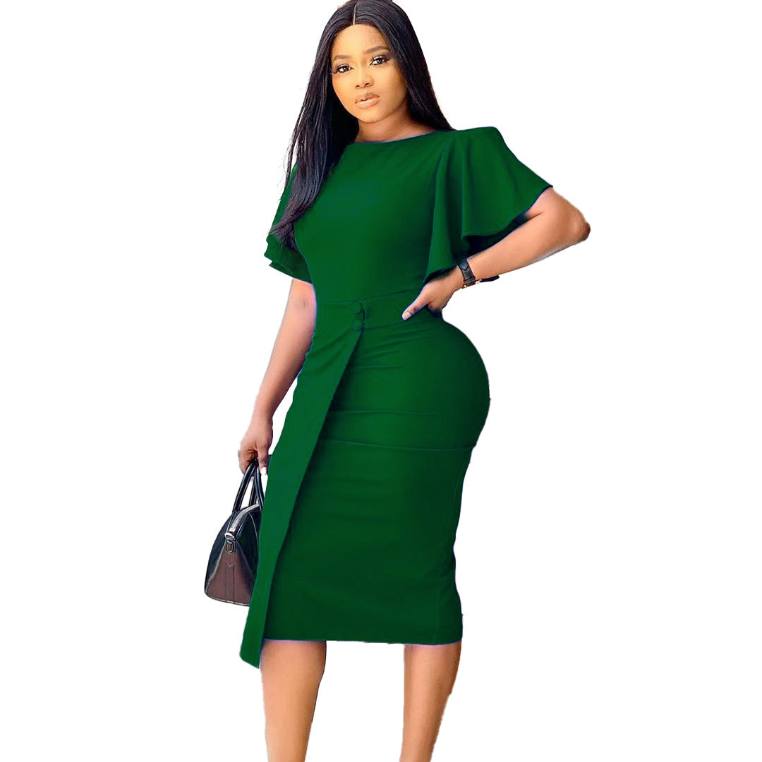 Fashion Office Lady Short Sleeves Sheath Dresses-Dresses-Free Shipping at meselling99