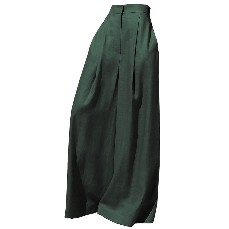 Women's High-Waisted Flowy Wide-Leg Pants