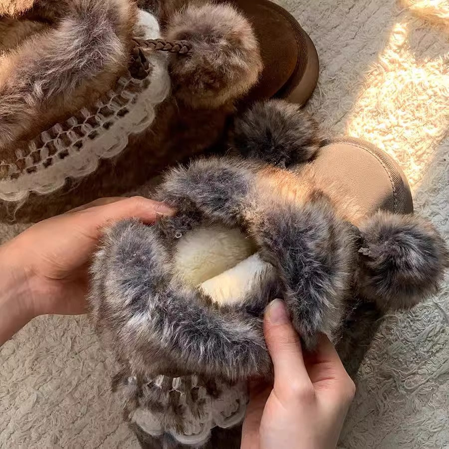 Women's Winter Fuzzy Snow Boots