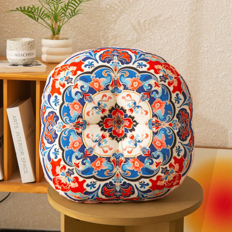 Round Ethnic Style Cushion