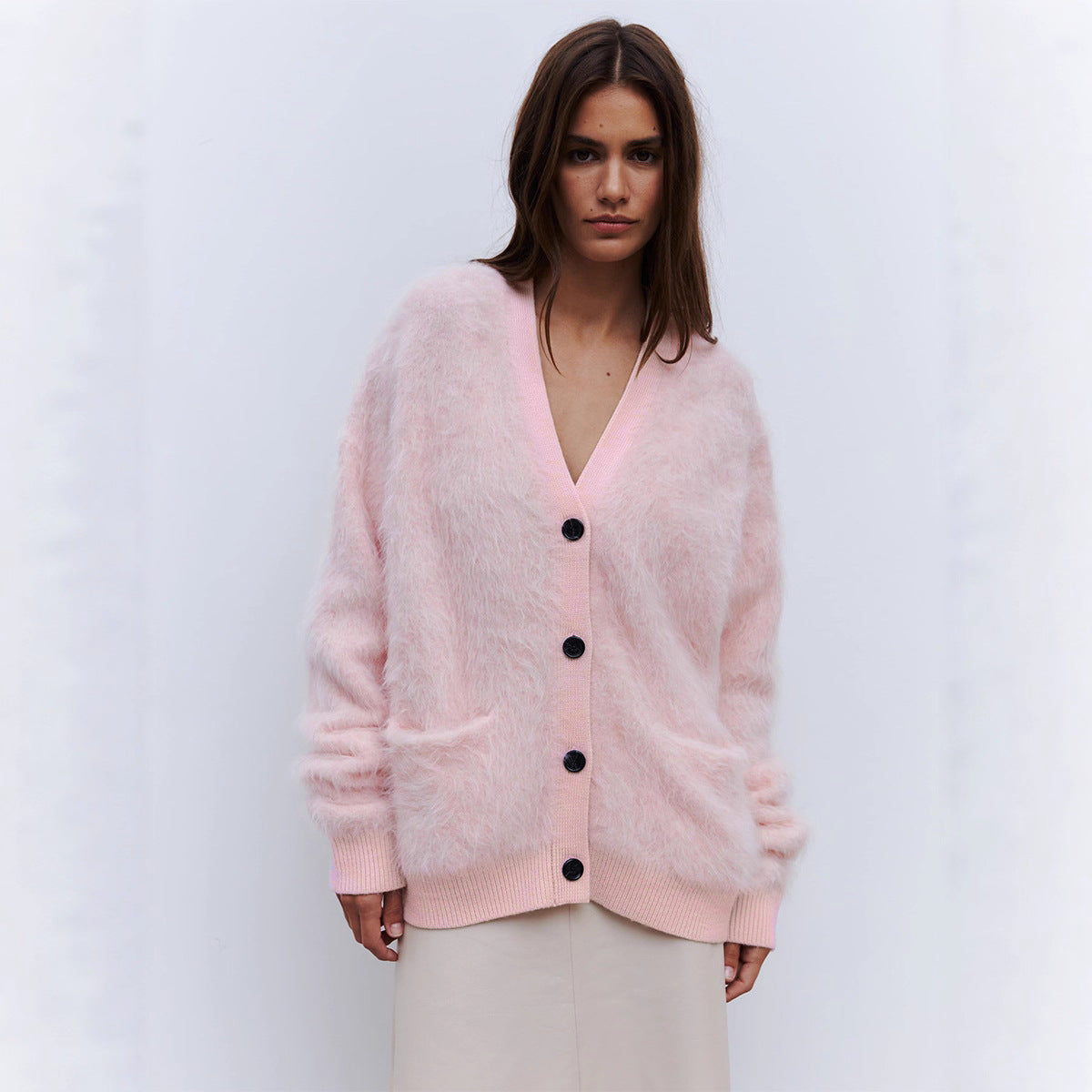 Women's Lazy Style Mink Sherpa Cardigan