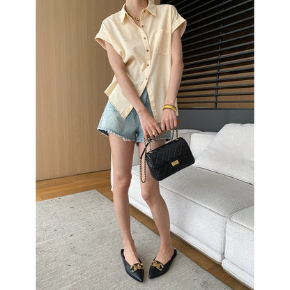 Women Thin & Light Textured Cotton Shirt