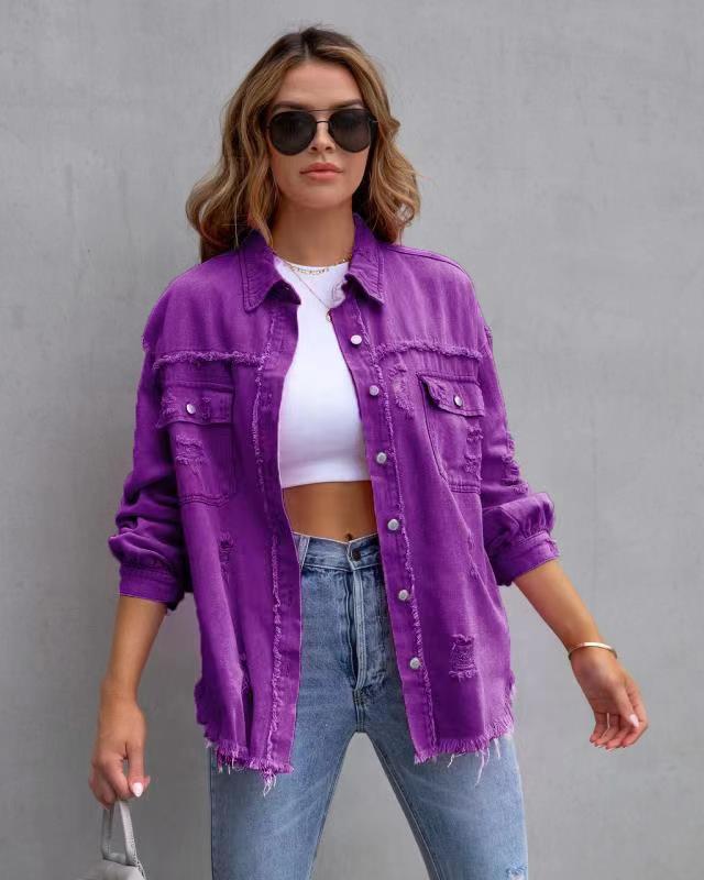 Women's Distressed Denim Jacket