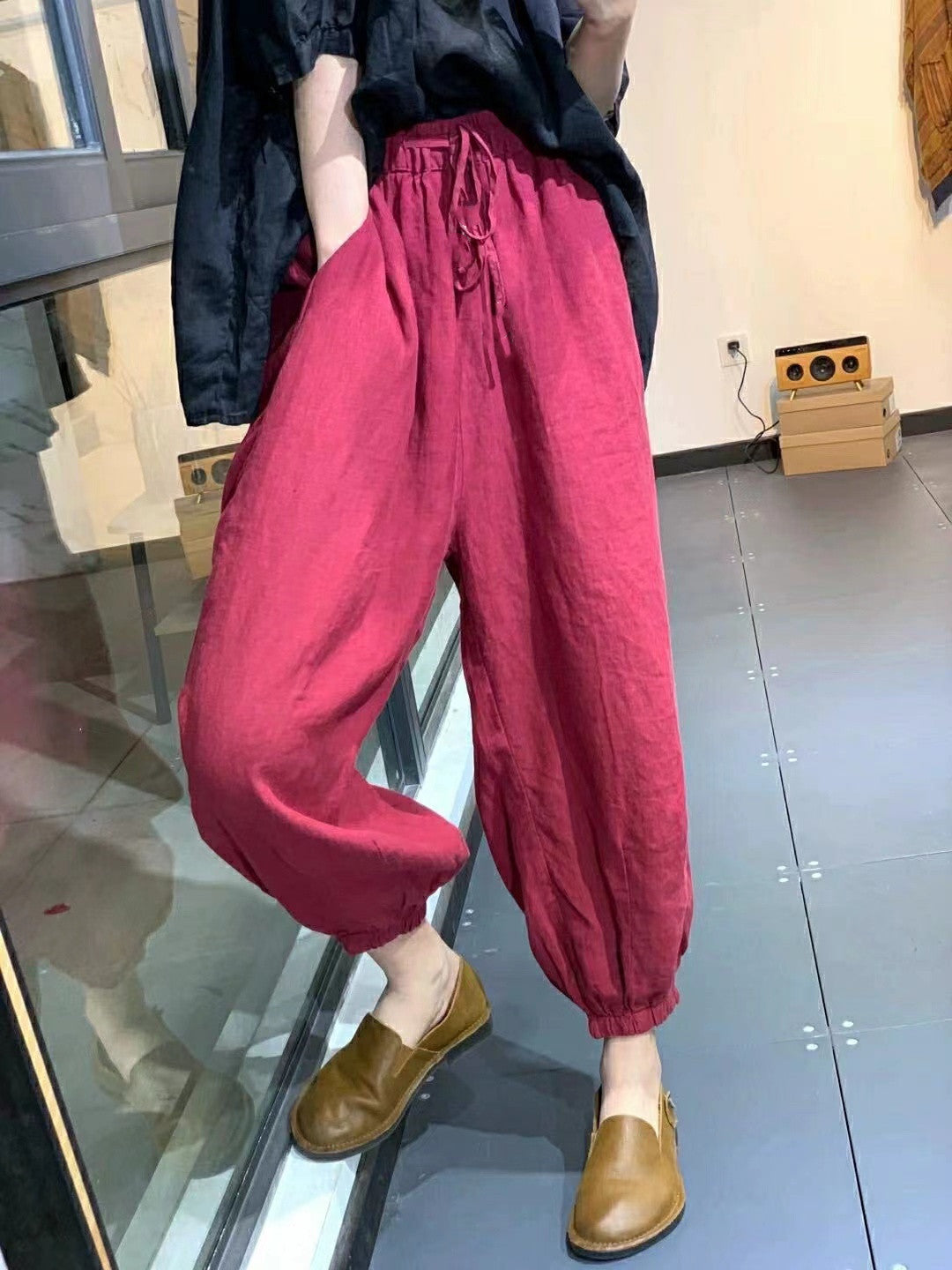 Women's Linen-Cotton Casual Pants