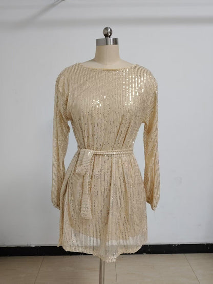 Sparkling Sequin Party Dress – Elegant Evening Gown for Festive Occasion