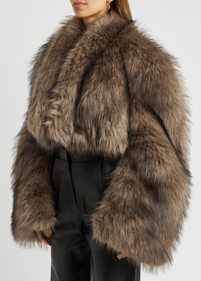 Retro Faux Mink Fur Short Coat Women’s – Reversible Plush Jacket