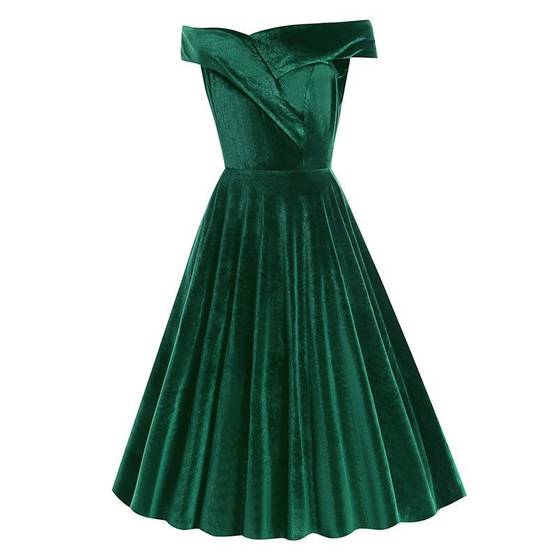 Off The Shoulder Merry Christmas Dresses-Dresses-Free Shipping at meselling99
