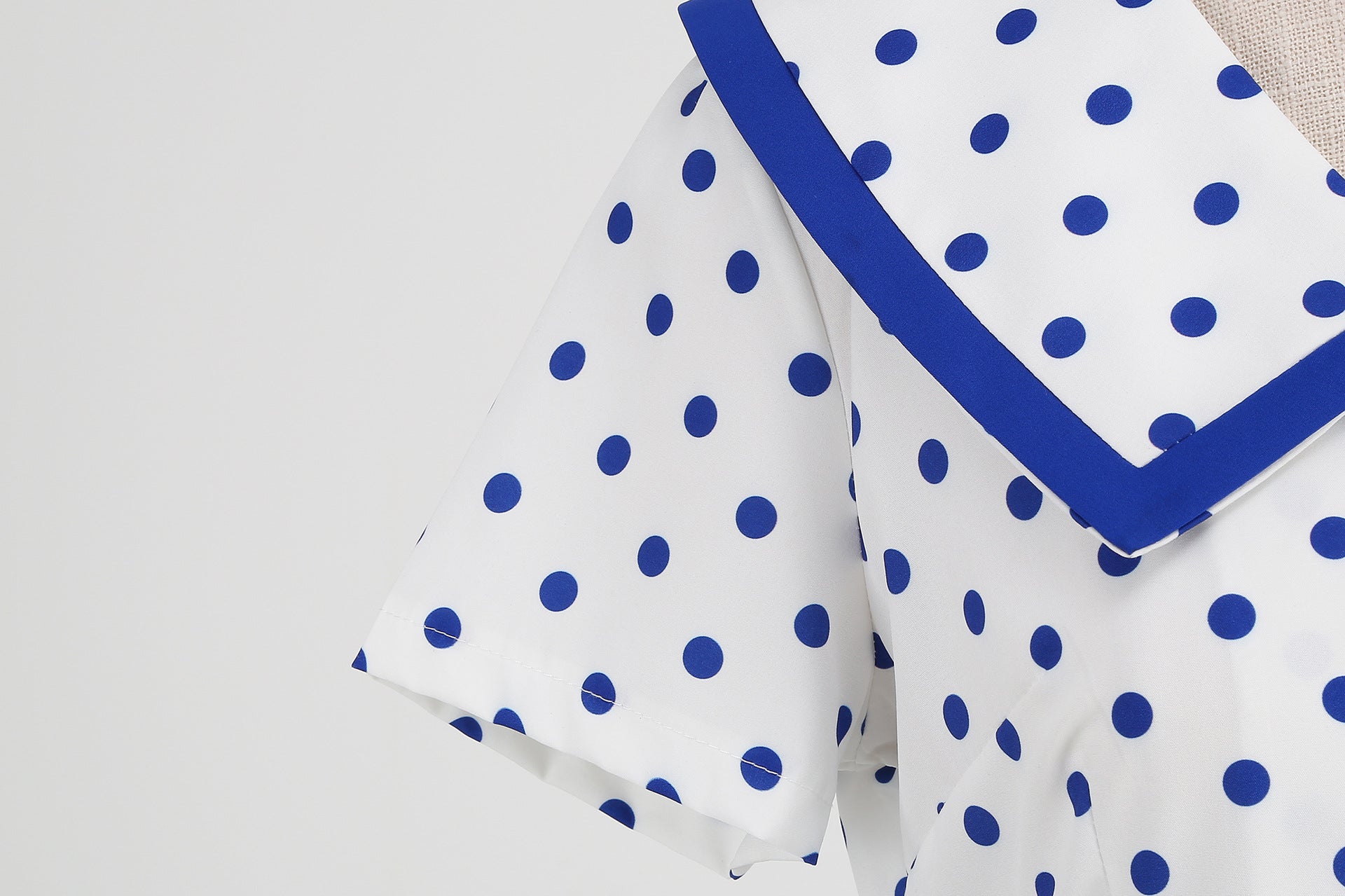 Vintage-Inspired Polka Dot Print Wrap Waist Flared Dress with Belt