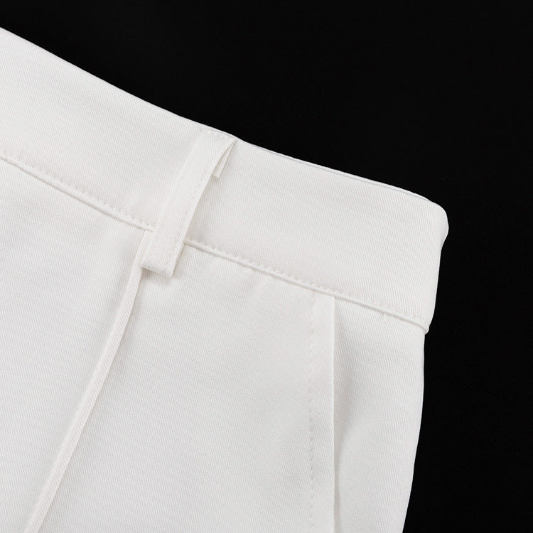 Cream White High-Waisted Maxi Skirt