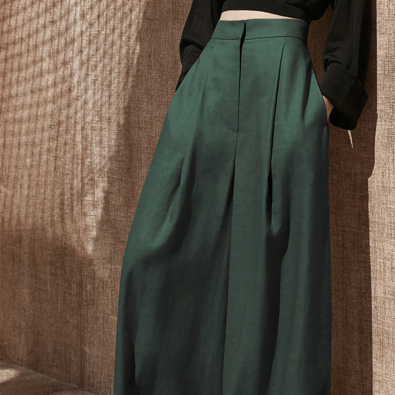 Women's High-Waisted Flowy Wide-Leg Pants
