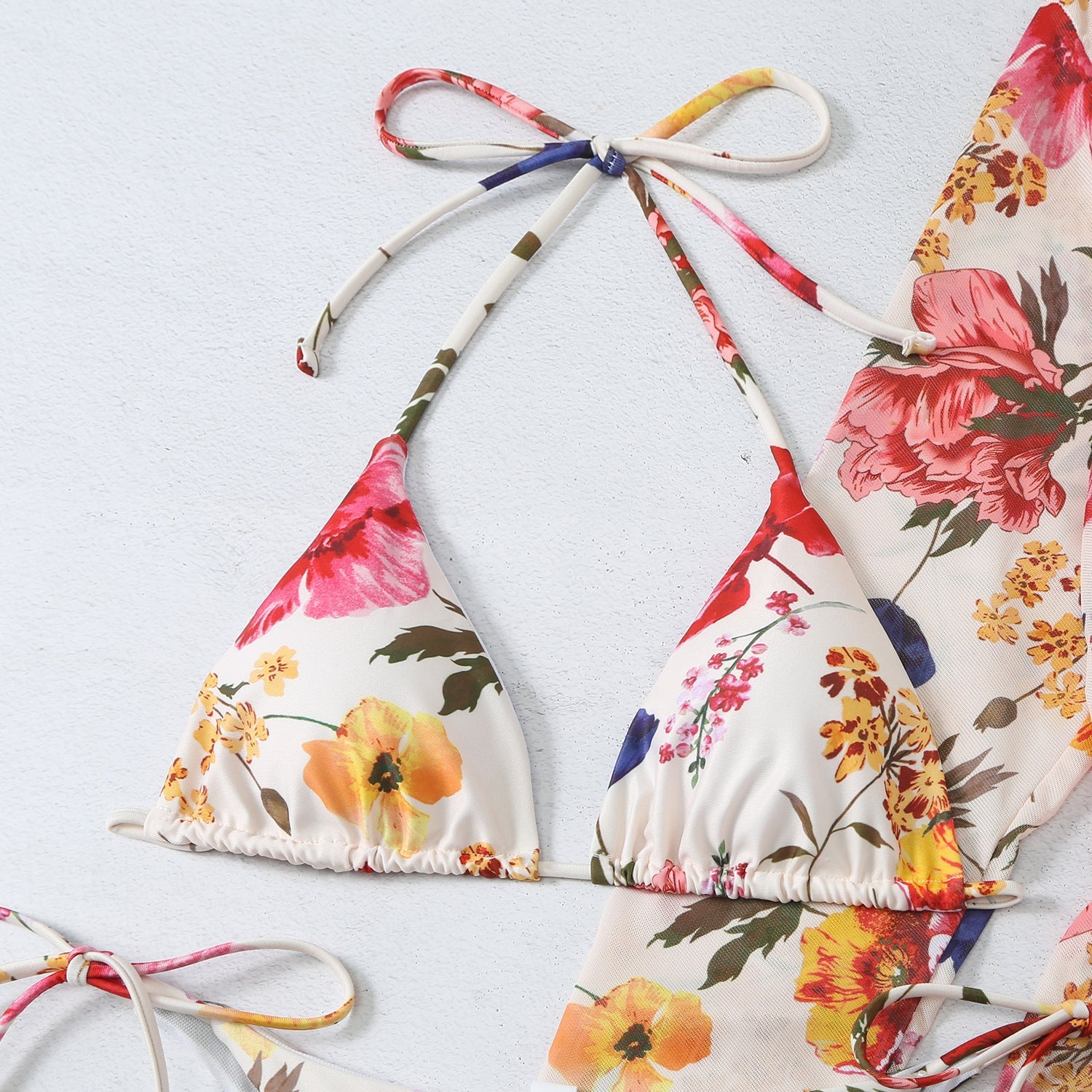 Casual Floral Summer 3pcs Women Swimsuits