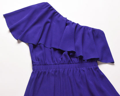 Sexy One Shoulder Irregular Women Summer Dresses-Dresses-Free Shipping at meselling99