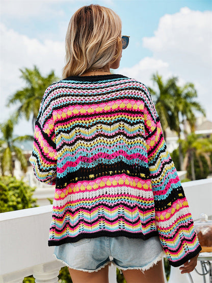 Casual Bohemian Striped Knitted Sweaters