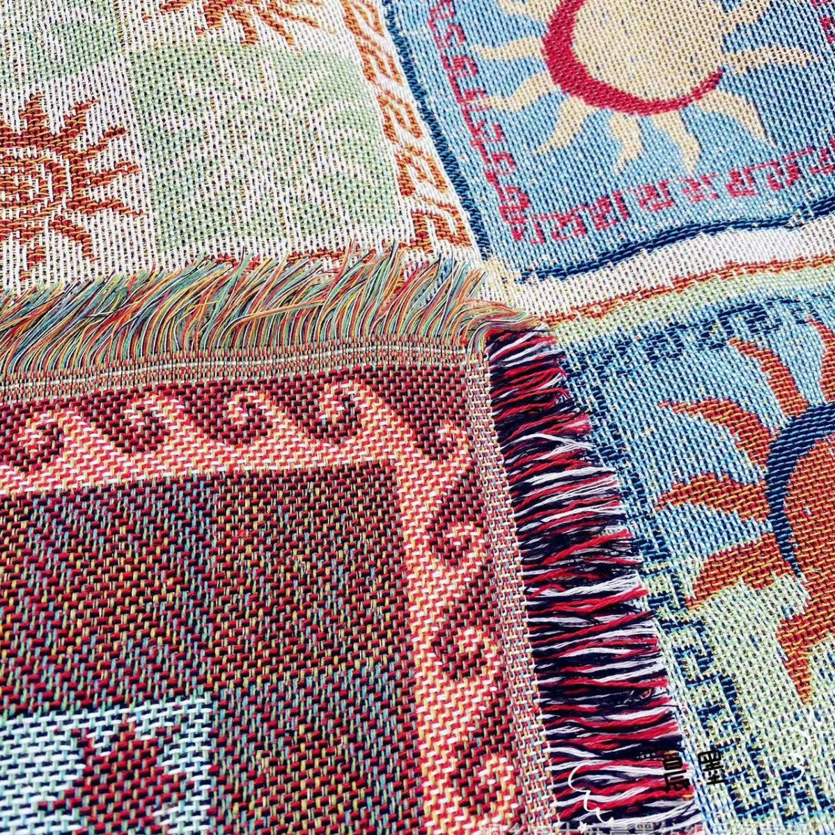 Versatile Cotton Throw Blanket for Camping, Bedroom, Living Room