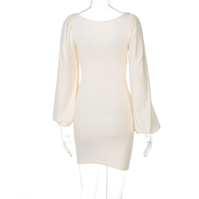 Sexy Lantern Sleeves Summer Short Dresses-Dresses-Free Shipping at meselling99