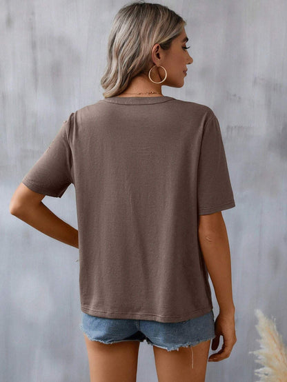 Summer Fashion Embroidered Lace Trim Top – Elegant Floral Detailing