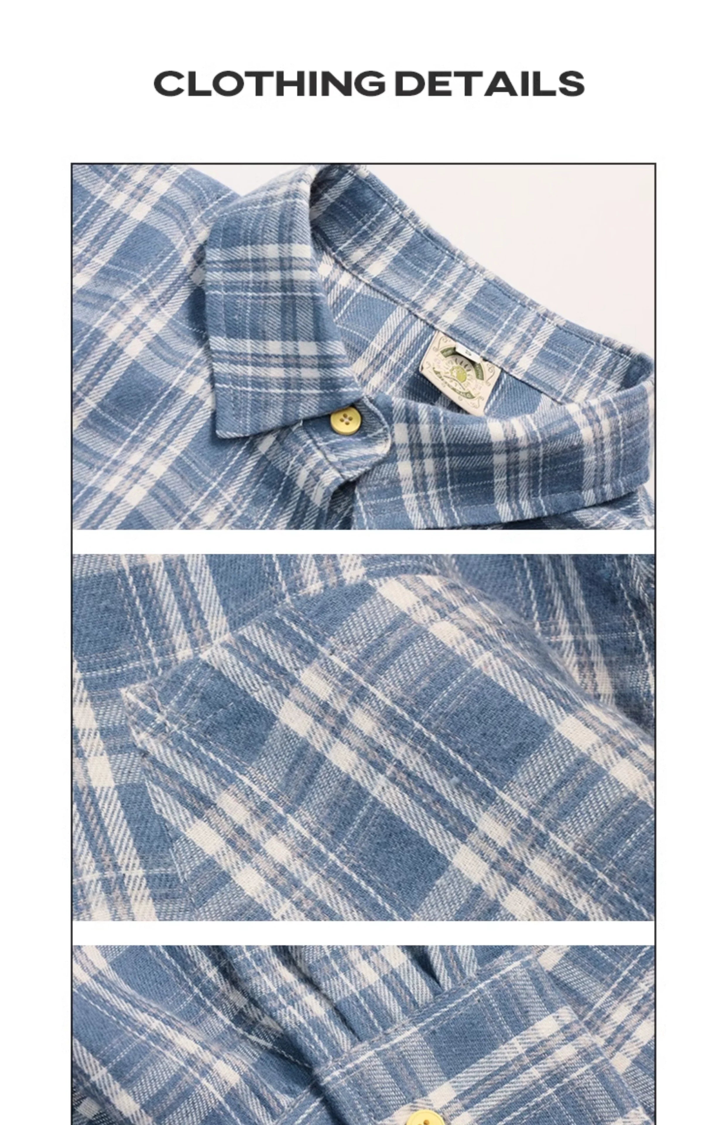 Girlyhalo Women's Blue Plaid Shirt - Oversized Fall Shacket for a Youthful Look