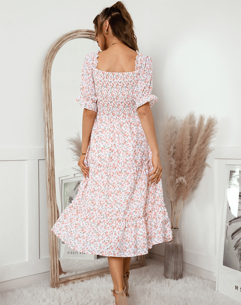 Elegant Half Sleeves Summer Midi Dresses