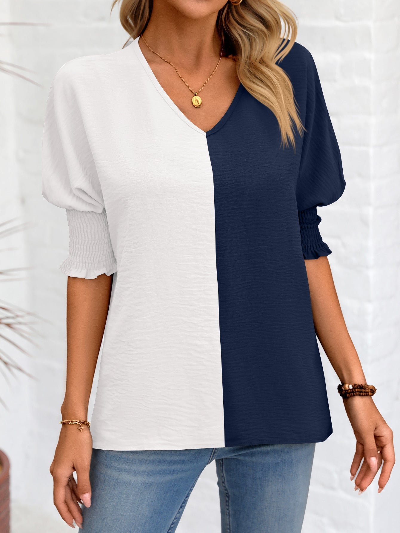 Leisure Summer V Neck Short Sleeves T Shirts