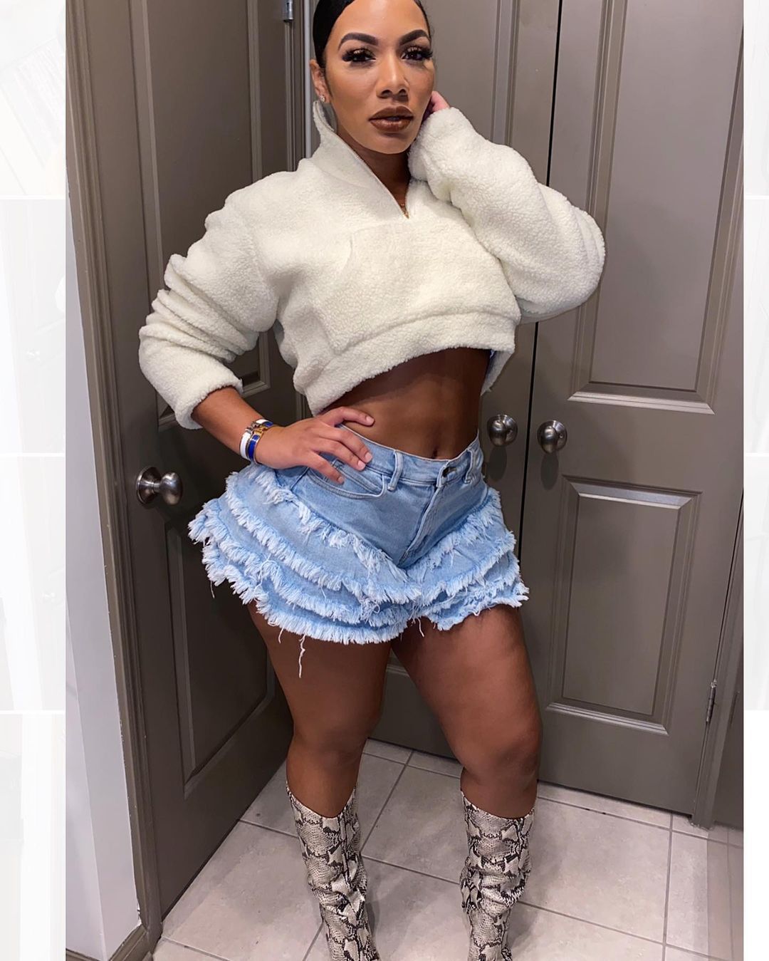 High-Waisted Distressed Denim Shorts for Women