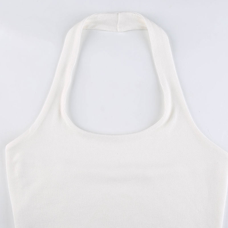 Sexy Halter Knitted Backless Tank Tops