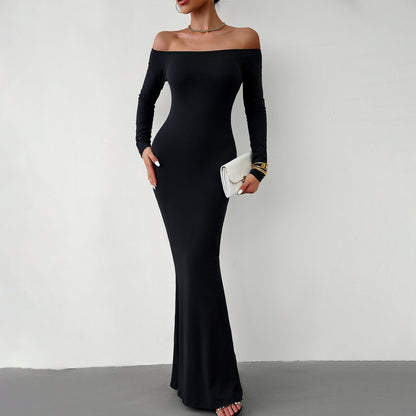 Sexy Off The Shoulder Long Knitted Dresses