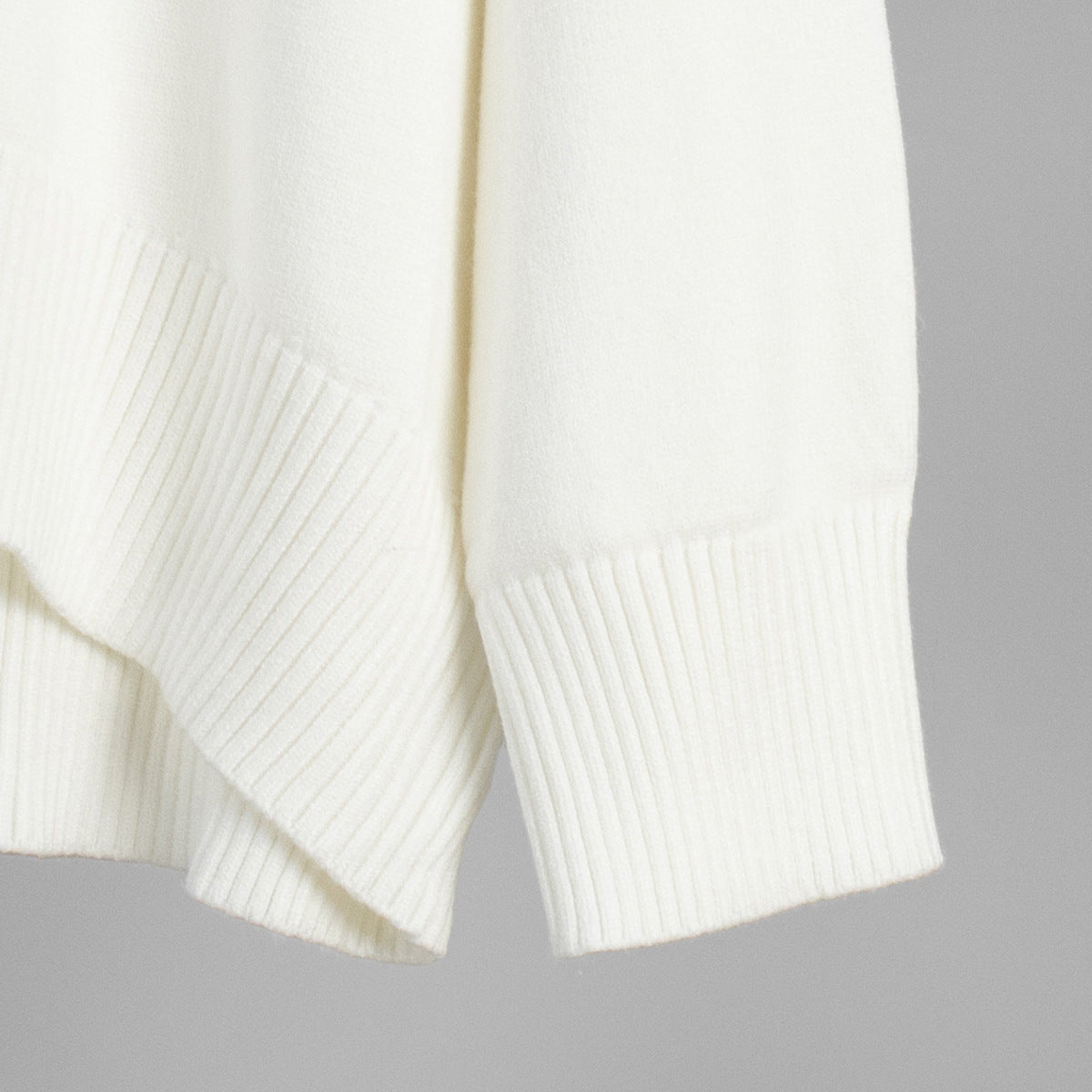 Women's Oversized Solid Color High Neck Sweater