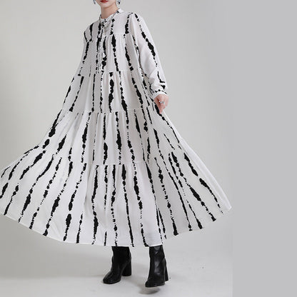 Women Long Sleeves Stand Collar Fall Cozy Dresses-Cozy Dresses-Free Shipping at meselling99