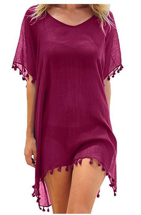 Sexy Chiffon Tassels Beach Bikini Cover Ups