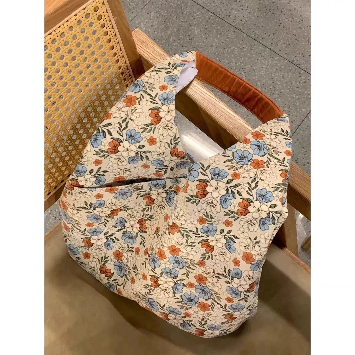 Bohemian Floral Canvas Shoulder Bag