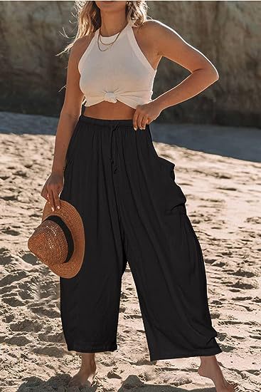 Casual Chiffon Collage Cotton-Linen Harem Pants