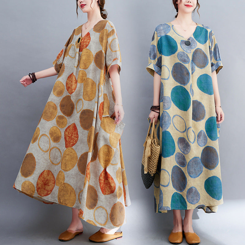 Vintage Summer Plus Sizes Cozy Dresses-Dresses-Free Shipping at meselling99