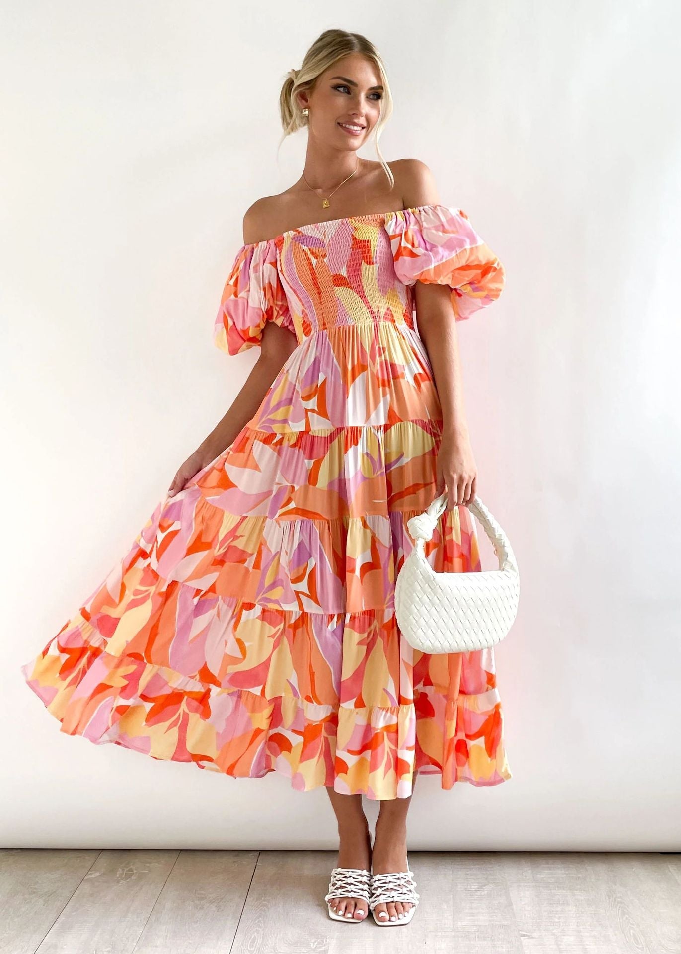 Women's Summer Bubble Sleeve Dress