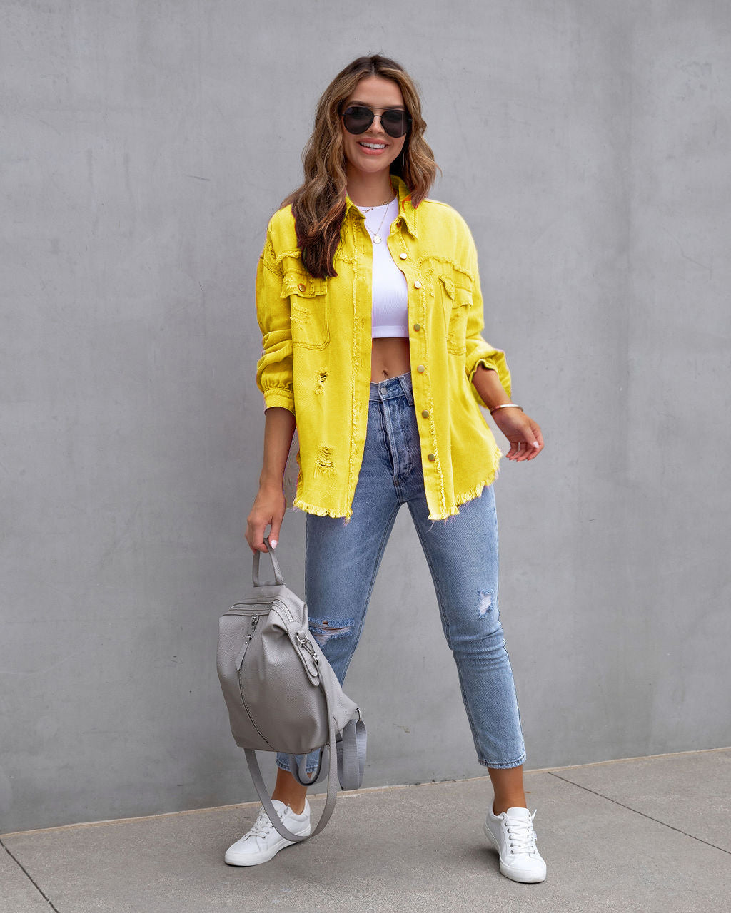 Women's Distressed Denim Jacket