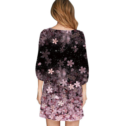 Chiffon Floral Print Casual Summer Dresses