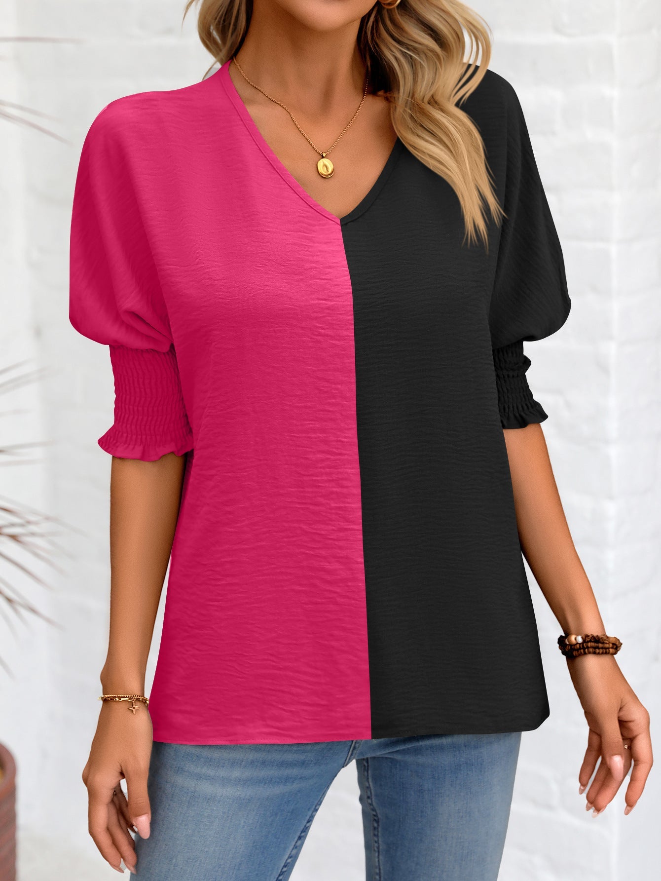 Leisure Summer V Neck Short Sleeves T Shirts