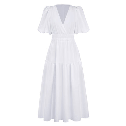 Fashion V Neck Summer Long Dresses for Women
