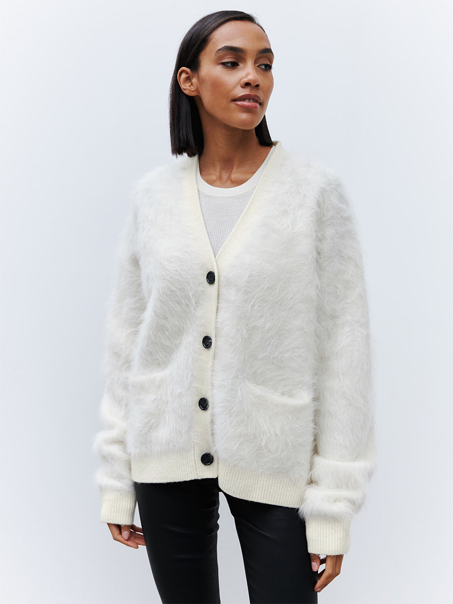 Women's Lazy Style Mink Sherpa Cardigan