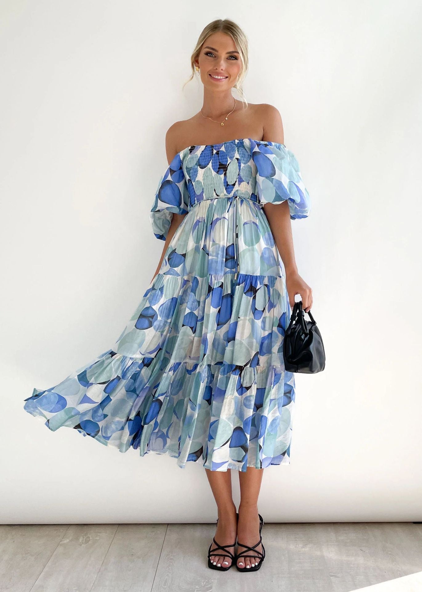 Women's Summer Bubble Sleeve Dress