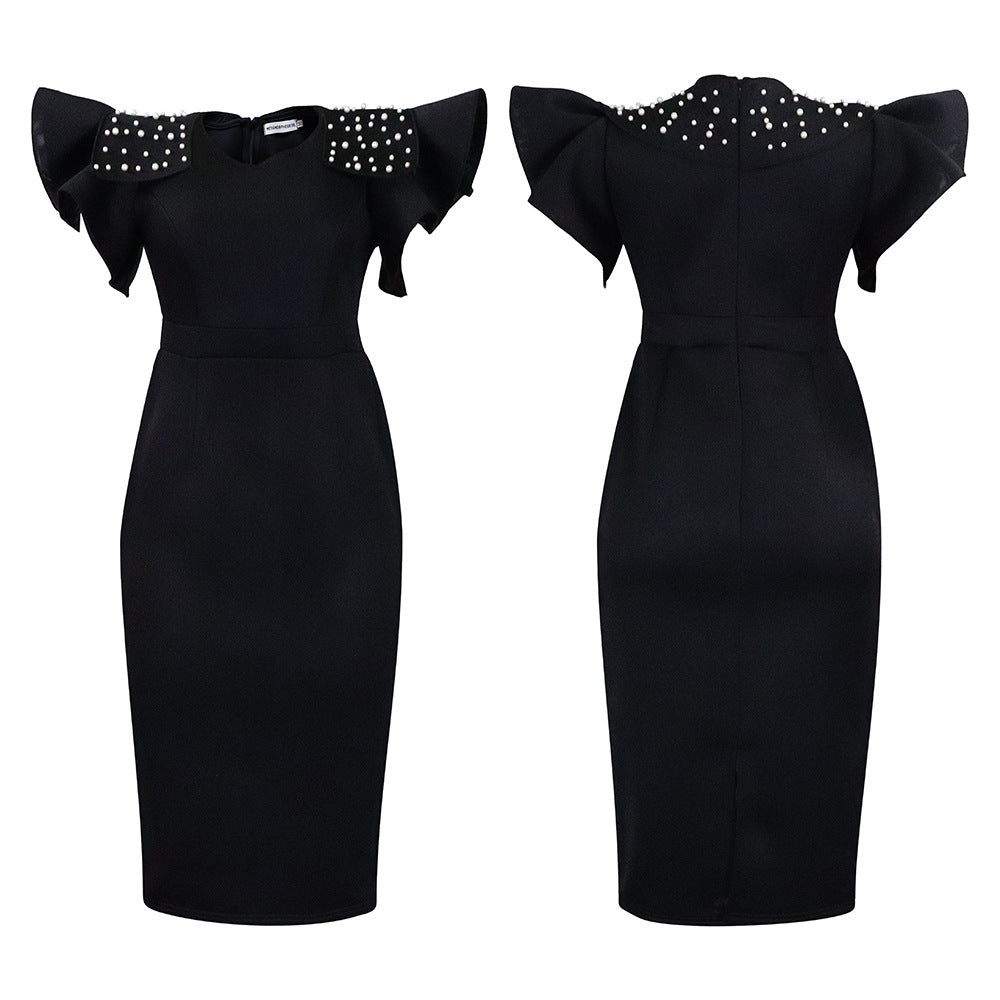Summer Ruffled Sleeves Women Sheath Dresses-Dresses-Free Shipping at meselling99