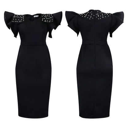 Summer Ruffled Sleeves Women Sheath Dresses-Dresses-Free Shipping at meselling99